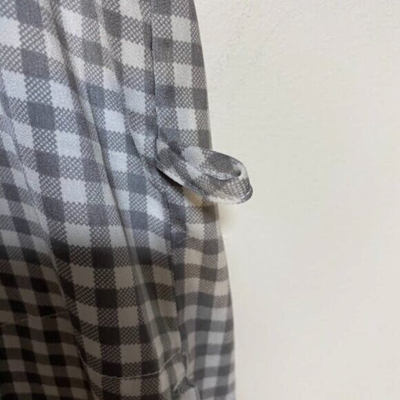 40 Winks Gray White Gingham Women's Kimono Cardigan Size S/P - Picture 13 of 13